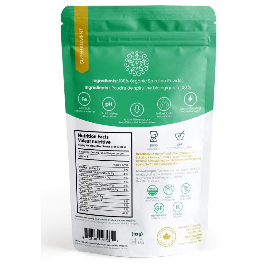 Image 642568_ALTMORE1.jpg, Product 642-568 / Price $21.99, Avazera Organic Spirulina Powder from Avazera on TSC.ca's Health & Fitness department