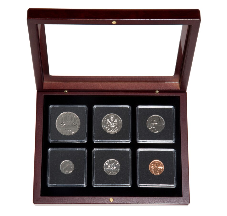 Image 642675.jpg, Product 642-675 / Price $49.95, 1979 Proof Set Presented in Custom Mahogany Finish Case from Royal Canadian Mint (RCM) on TSC.ca's department