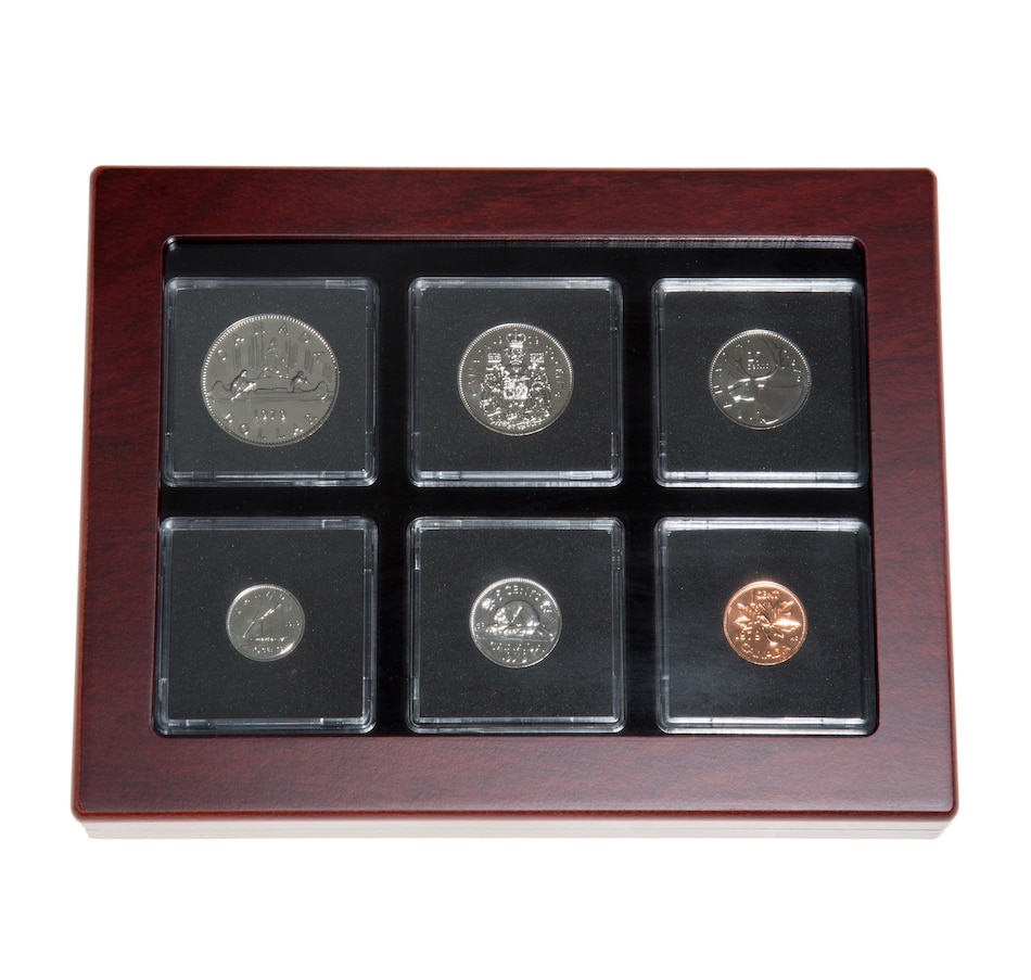 Image 642675_ALTMORE1.jpg, Product 642-675 / Price $49.95, 1979 Proof Set Presented in Custom Mahogany Finish Case from Royal Canadian Mint (RCM) on TSC.ca's department