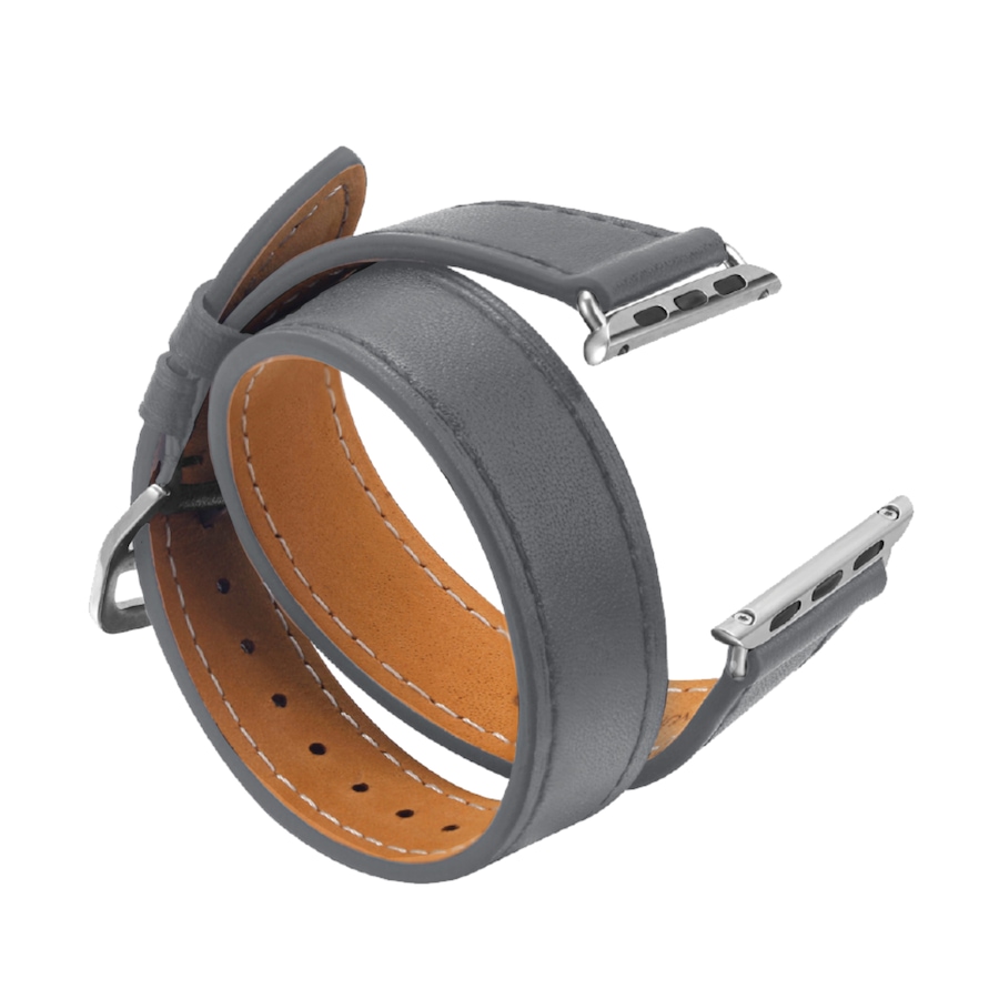 Image 642971_CLGRY.jpg, Product 642-971 / Price $36.99, Digital Basics Lane Leather Double Wrap for Apple Watch from Digital Basics on TSC.ca's Electronics department