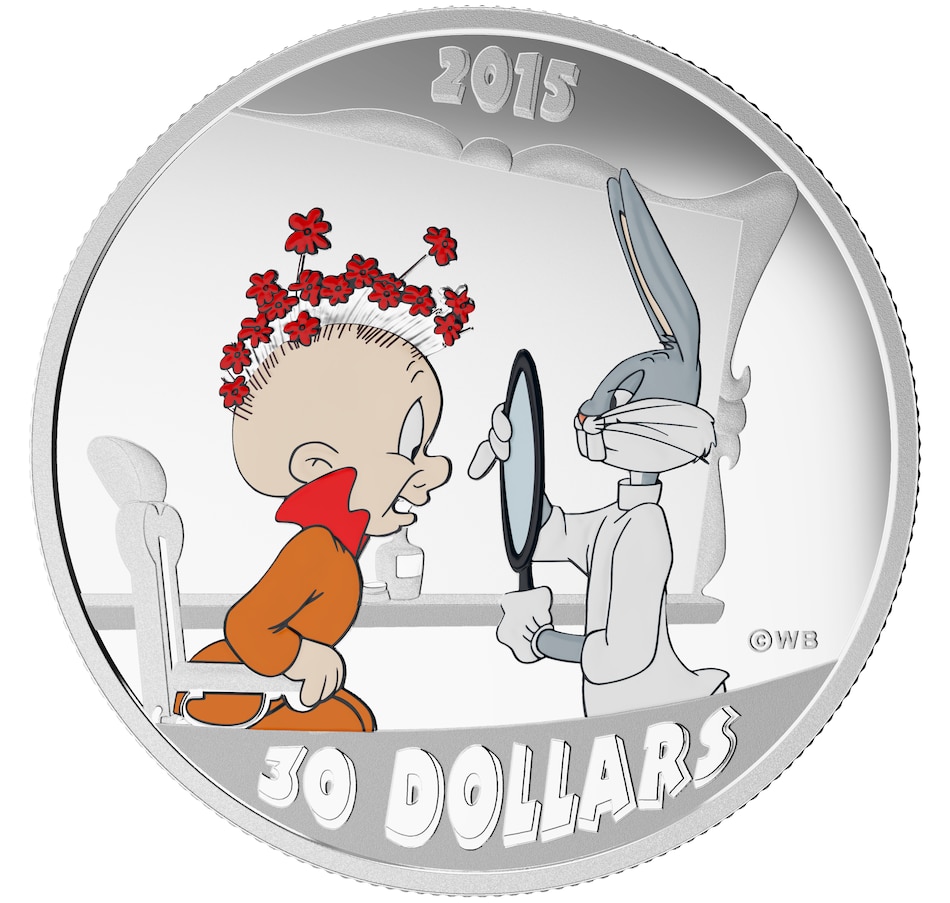 Image 643623.jpg, Product 643-623 / Price $189.95, 2015 $30 Fine Silver Coin, Looney TunesTM Classic Scenes, "The Rabbit of Seville" from Royal Canadian Mint (RCM) on TSC.ca's Coins department