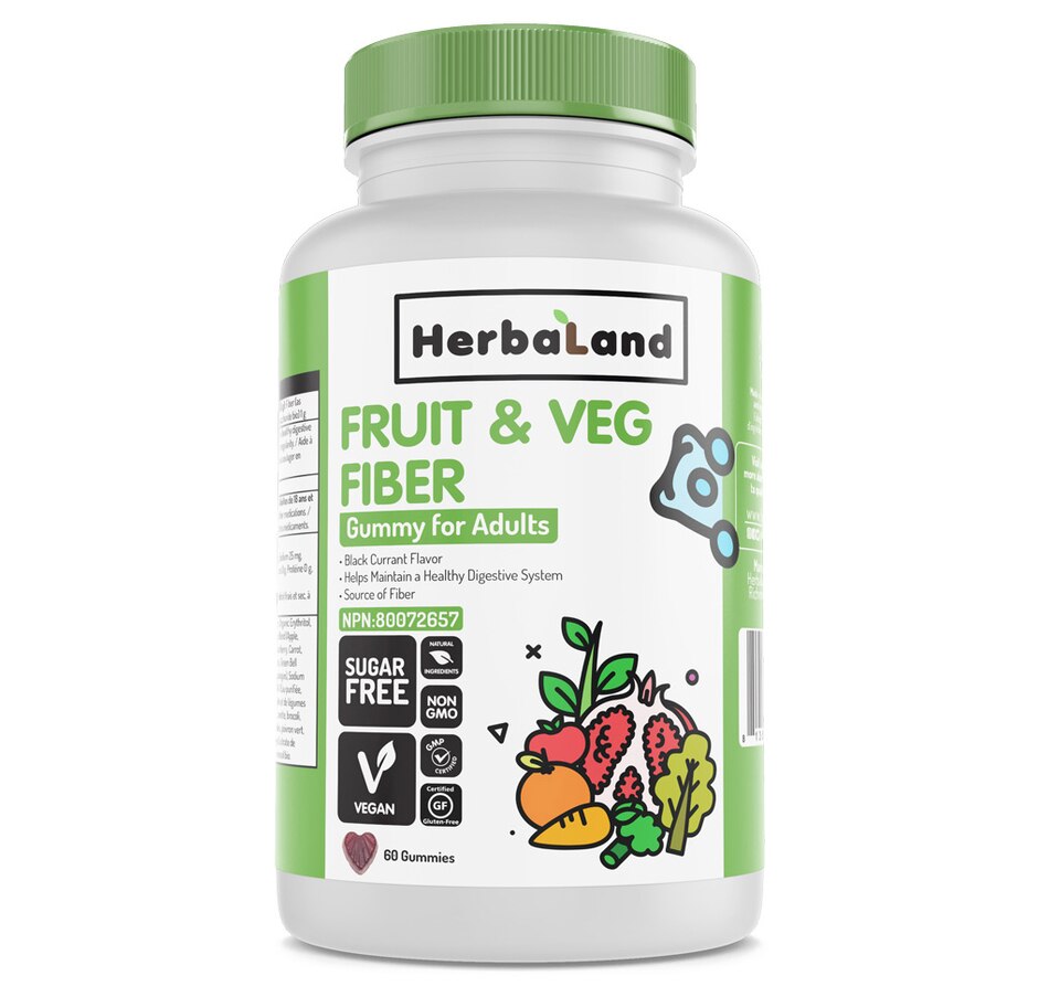 Image 644256.jpg, Product 644-256 / Price $17.00, Herbaland Fruit & Veg Fiber Gummies 10-Day Supply from Herbaland Naturals on TSC.ca's Health & Fitness department