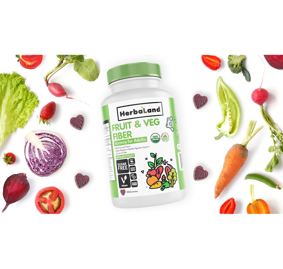 Image 644256_ALTMORE2.jpg, Product 644-256 / Price $17.00, Herbaland Fruit & Veg Fiber Gummies 10-Day Supply from Herbaland Naturals on TSC.ca's Health & Fitness department