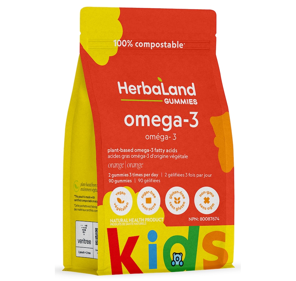 Image 644262.jpg, Product 644-262 / Price $18.69, Herbaland Kids Vegan Omega-3 Gummies 15-Day Supply from Herbaland Naturals on TSC.ca's Health & Fitness department