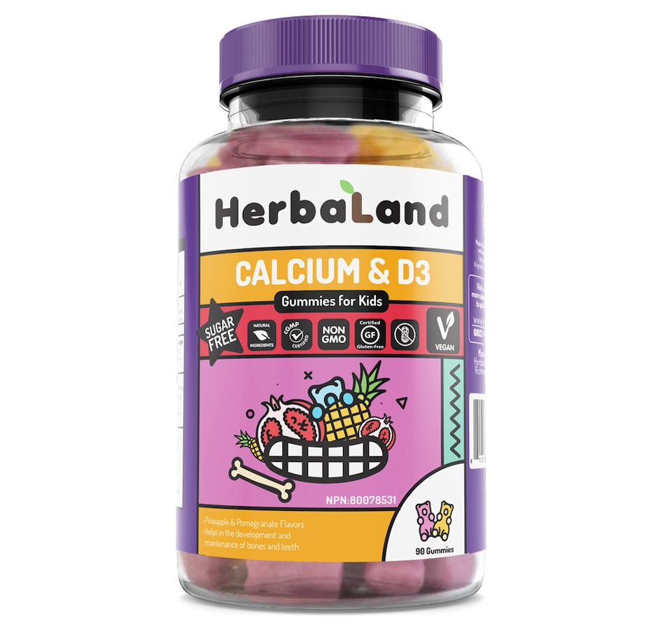Image 644264.jpg, Product 644-264 / Price $14.45, Herbaland Kids Calcium And D3 Gummies 15-Day Supply from Herbaland Naturals on TSC.ca's Health & Fitness department