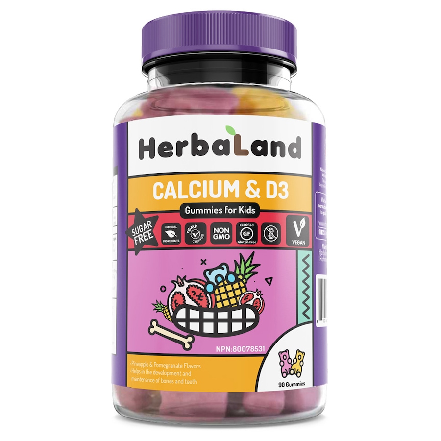 Image 644264.jpg, Product 644-264 / Price $17.00, Herbaland Kids Calcium And D3 Gummies 15-Day Supply from Herbaland Naturals on TSC.ca's Health & Fitness department