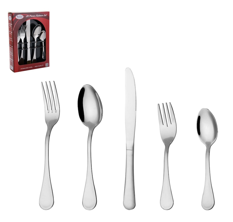 Image 646061.jpg, Product 646-061 / Price $39.99, Alpine Cuisine Stainless Steel 20-Piece Flatware Cutlery Set on TSC.ca's Kitchen department