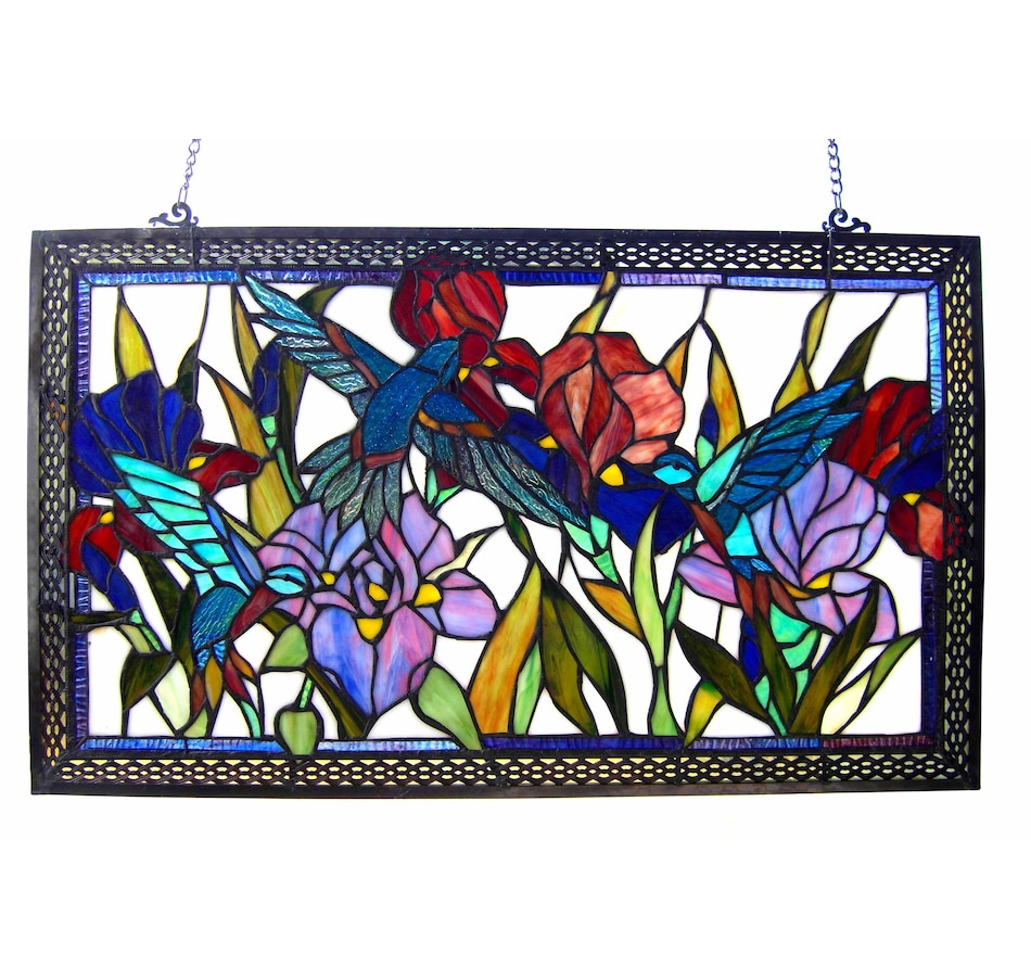 Home & Garden - Décor - Window Treatments - Fine Art Lighting Stained Glass  Hummingbird Window Panel - Online Shopping for Canadians