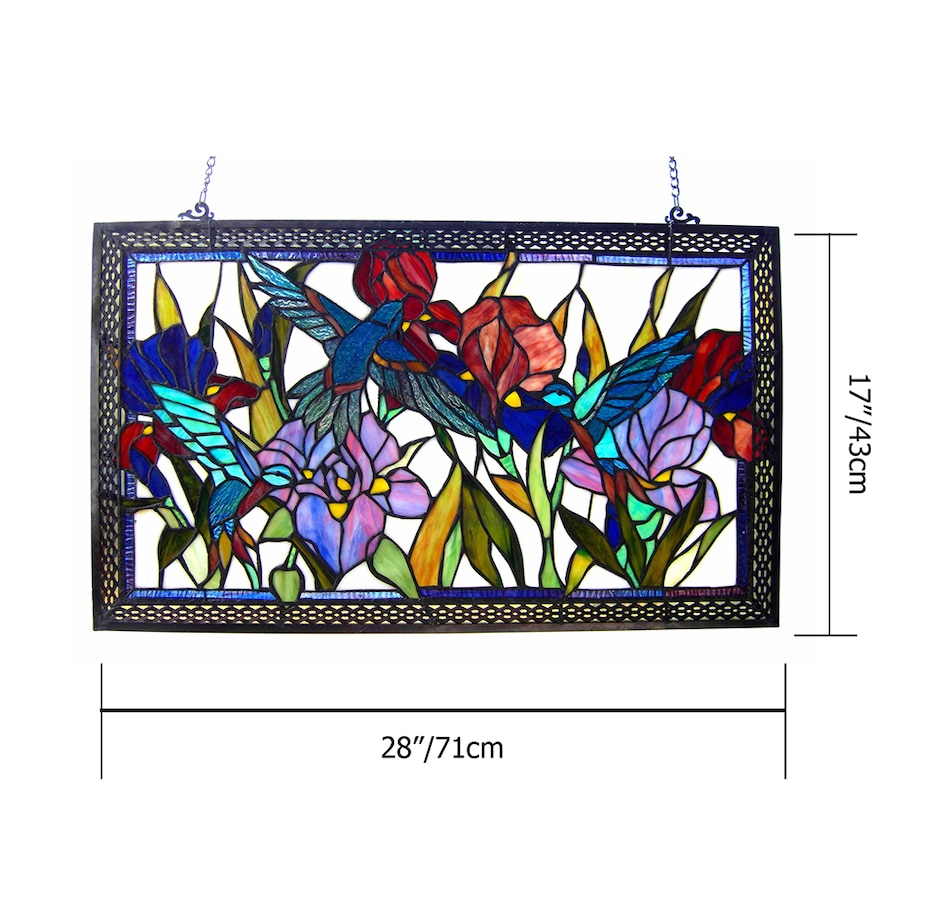Image 646161_ALTMORE502.jpg, Product 646-161 / Price $367.00, Fine Art Lighting Stained Glass Hummingbird Window Panel from Fine Art Lighting on TSC.ca's Home & Garden department