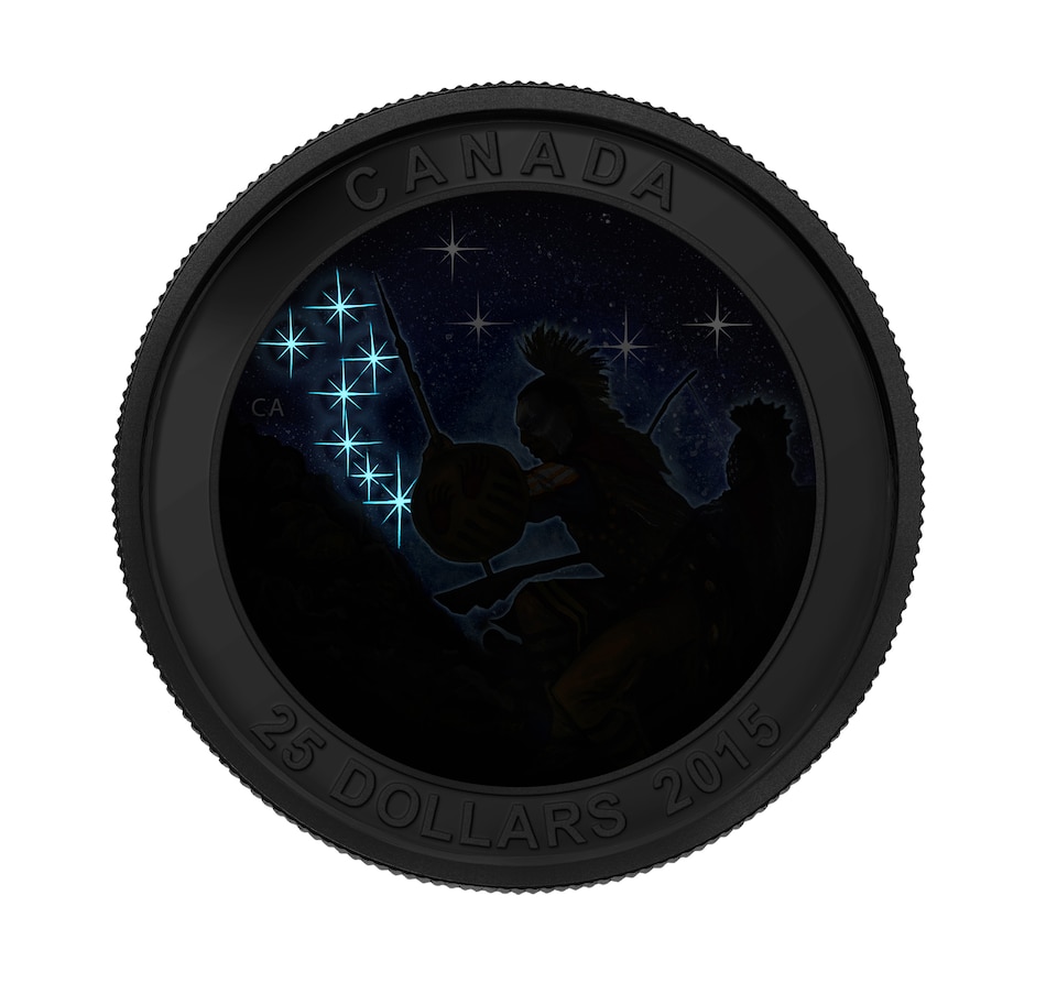 Image 646206_ALTMORE1.jpg, Product 646-206 / Price $104.95, $25 Fine Silver Coin Glow-in-the-Dark 2015 Star Charts Series - The Bear from Royal Canadian Mint (RCM) on TSC.ca's Coins department
