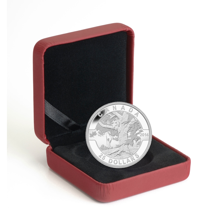 Image 646219_ALTMORE2.jpg, Product 646-219 / Price $179.95, $25 Fine Silver Coin - Under the Old Maple Tree from Royal Canadian Mint (RCM) on TSC.ca's Coins department