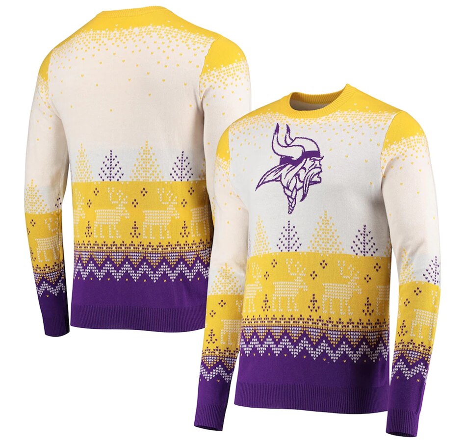 Image 646847_ALTMORE1.jpg, Product 646-847 / Price $109.99, Minnesota Vikings FOCO Big Logo Knit Ugly Pullover on TSC.ca's Health & Fitness department