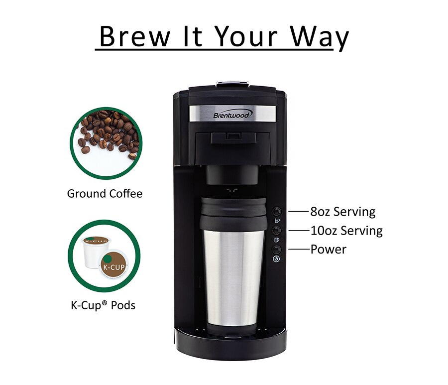 Brentwood single cup top coffee maker