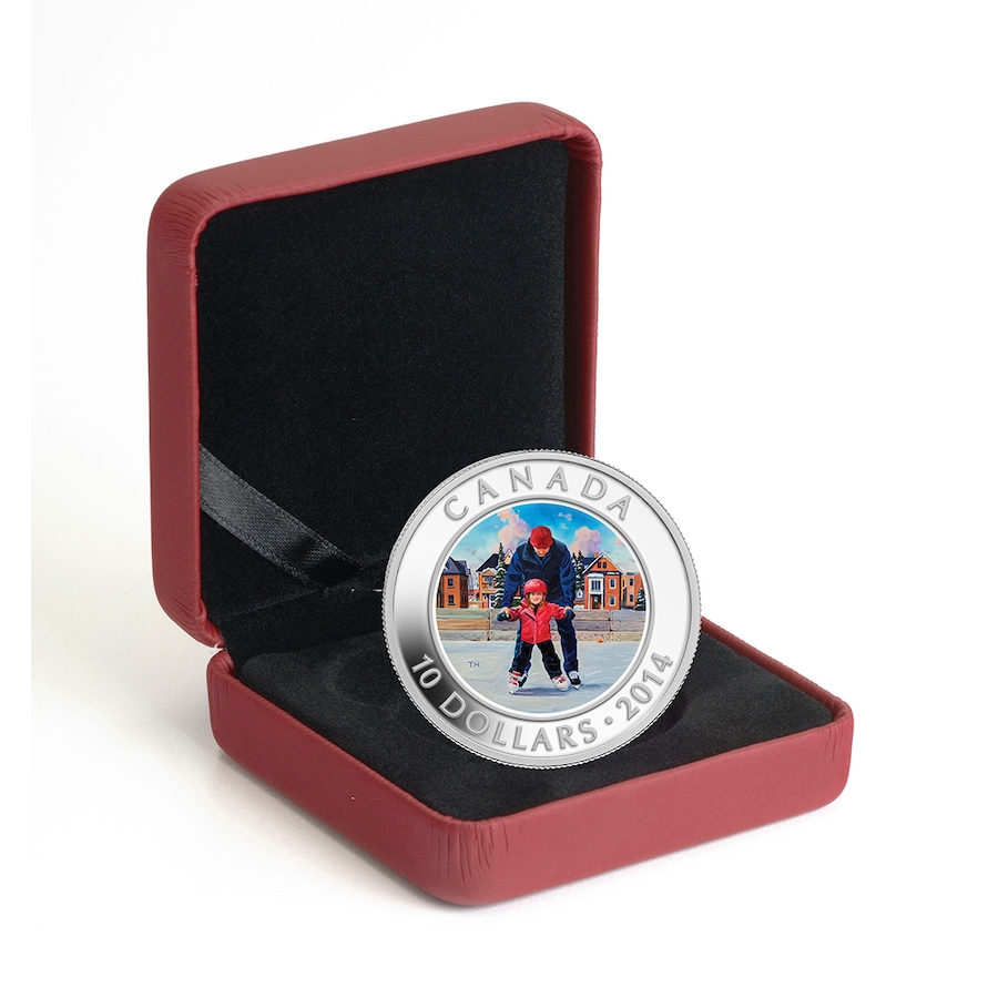 Image 647025_ALTMORE2.jpg, Product 647-025 / Price $108.88, $10 Fine Silver Coin Skating in Canada from Royal Canadian Mint (RCM) on TSC.ca's Coins department