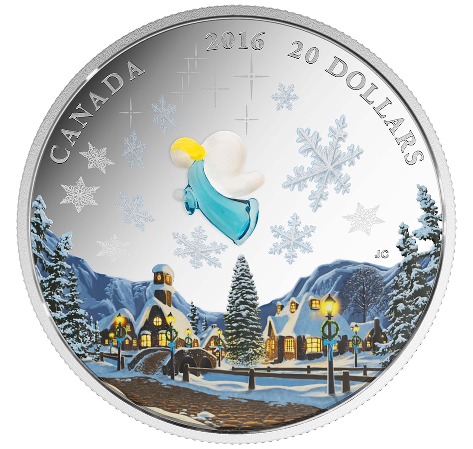 Image 647029.jpg, Product 647-029 / Price $149.95, $20 Murano Glass My Angel Fine Silver Coin from The Coin Show with Steven Bromberg on TSC.ca's Coins department
