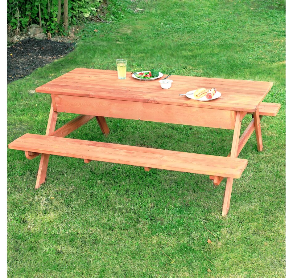 Image 647203_ALTMORE5.jpg, Product 647-203 / Price $725.00, Leisure Season Picnic Table with Storage Compartment from Leisure Season on TSC.ca's Home & Garden department