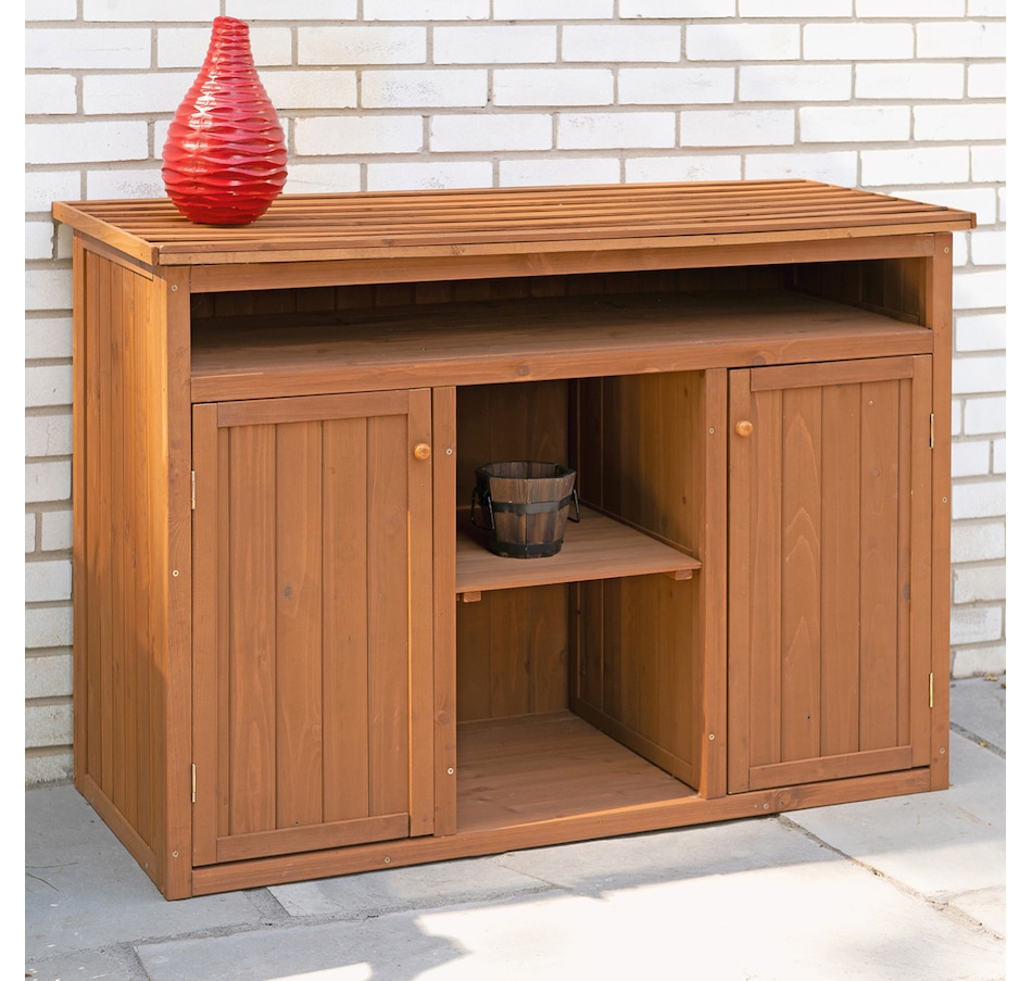 Image 647229_ALTMORE4.jpg, Product 647-229 / Price $505.00, Leisure Season Short Display and Hideaway Storage Cabinet from Leisure Season on TSC.ca's Home & Garden department