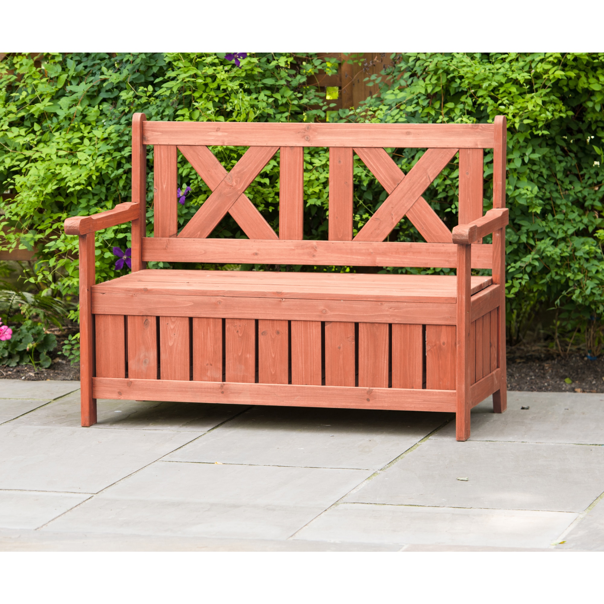 Outdoor storage deals bench with lock