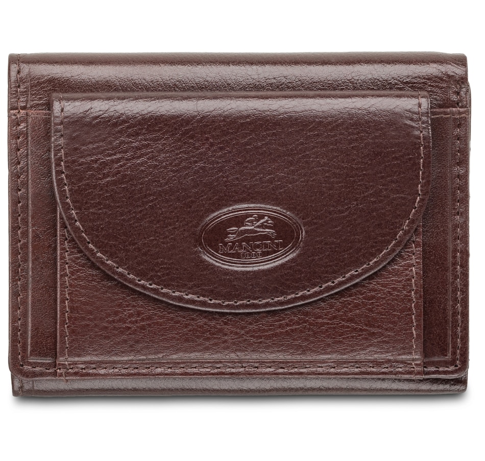 Image 647439_BRN.jpg, Product 647-439 / Price $49.99, Mancini Equestrian2 Collection RFID Secure Trifold Wallet from Mancini Fine Leather on TSC.ca's Fashion department