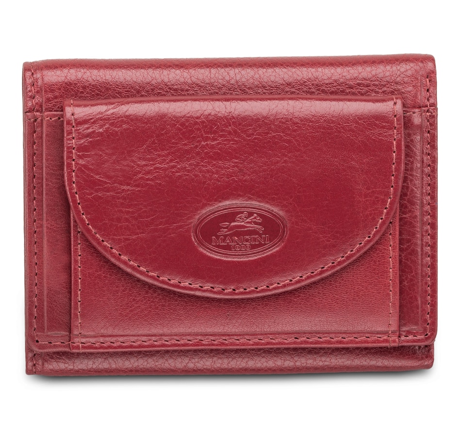 Image 647439_RED.jpg, Product 647-439 / Price $49.99, Mancini Equestrian2 Collection RFID Secure Trifold Wallet from Mancini Fine Leather on TSC.ca's Fashion department