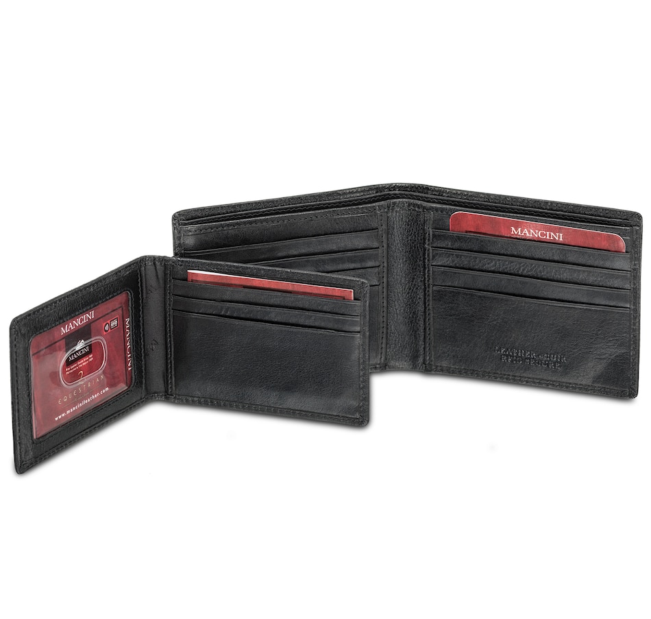 Image 647441_ALTMORE1.jpg, Product 647-441 / Price $49.99, Mancini Equestrian2 Collection RFID Secure Billfold With Removable Center Wing Passcase from Mancini Fine Leather on TSC.ca's Fashion department