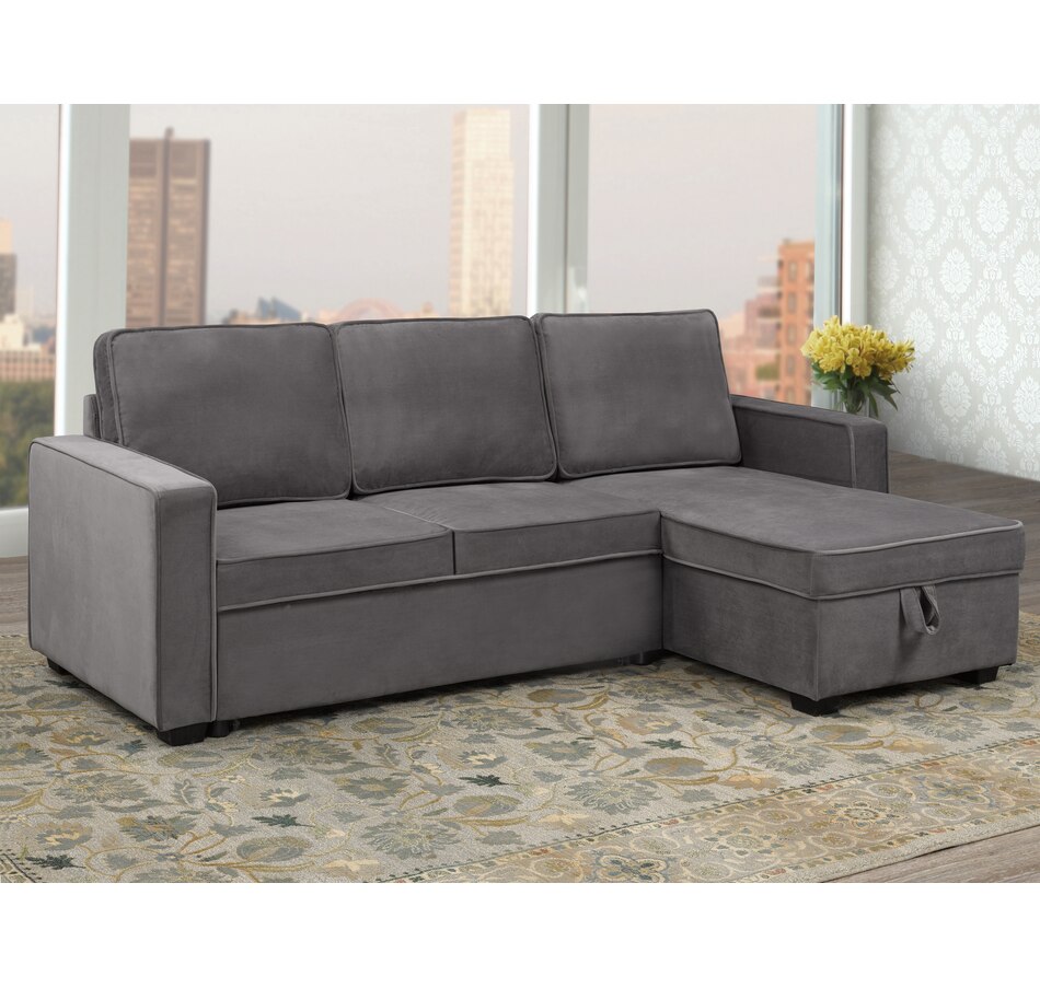 tsc.ca Brassex Sectional with PullOut Bed and Storage Chaise