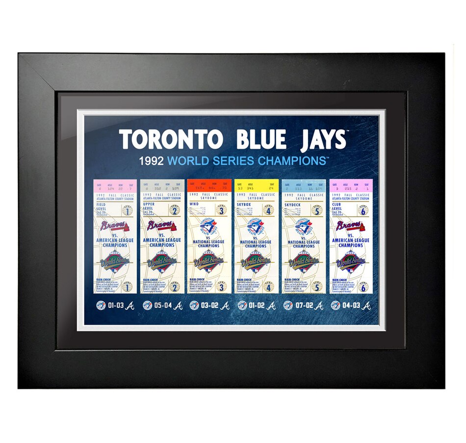 tsc.ca Toronto Blue Jays Ticket to History 12" x 16" Frame, 1992