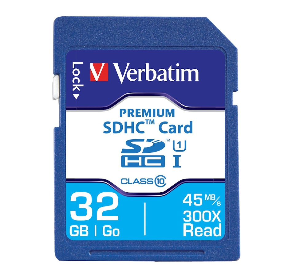 Image 651038.jpg, Product 651-038 / Price $46.99, Verbatim 32 GB Premium SDHC Memory Card, Class 10 from Verbatim on TSC.ca's Electronics department