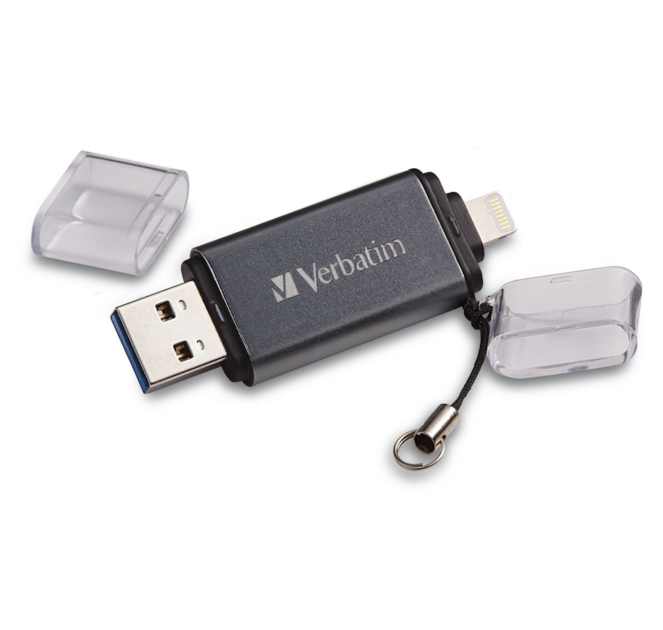 Image 651041.jpg, Product 651-041 / Price $62.99, Verbatim iStore 'n' Go Dual USB 3.0 Flash Drive from Verbatim on TSC.ca's Electronics department