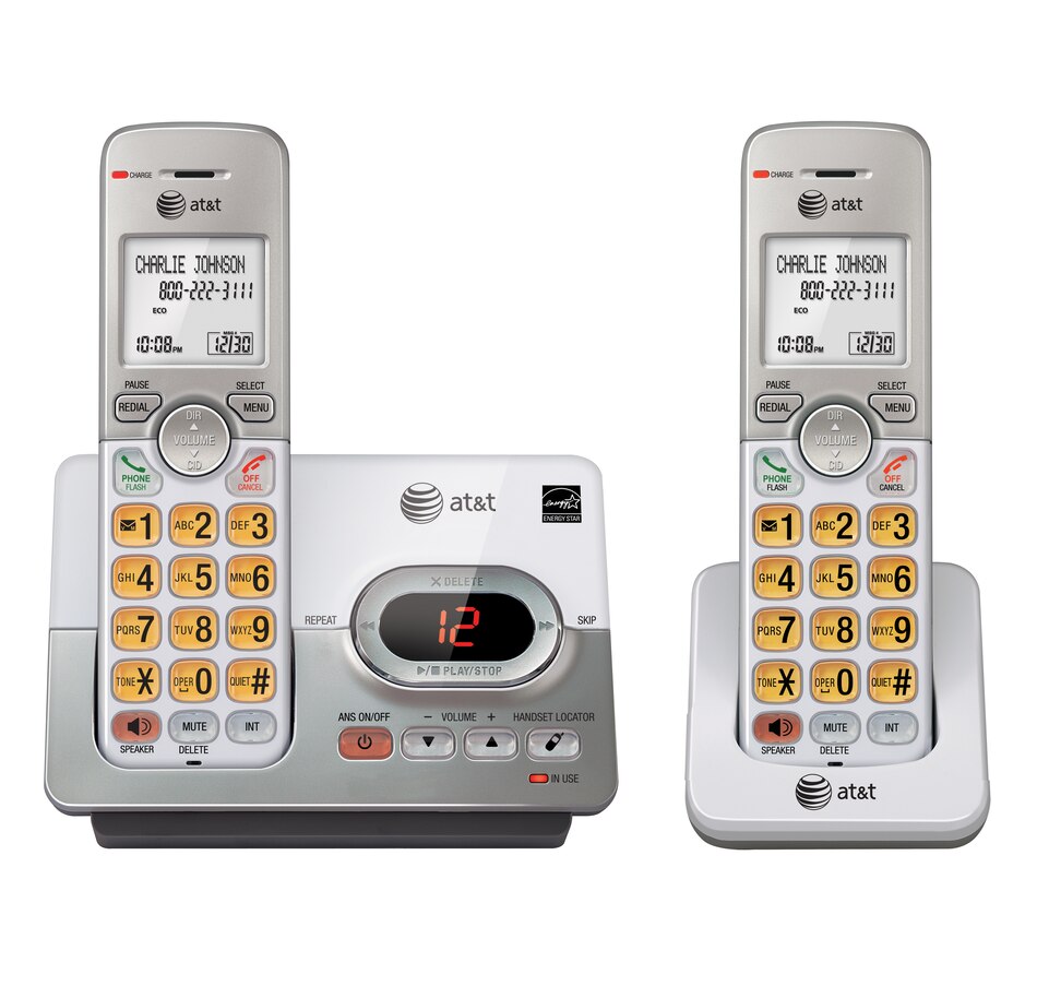 Image 651169.jpg, Product 651-169 / Price $65.99, AT&T EL52213 2 Handset Cordless Answering System with Caller ID/Call Waiting from A T & T on TSC.ca's Electronics department