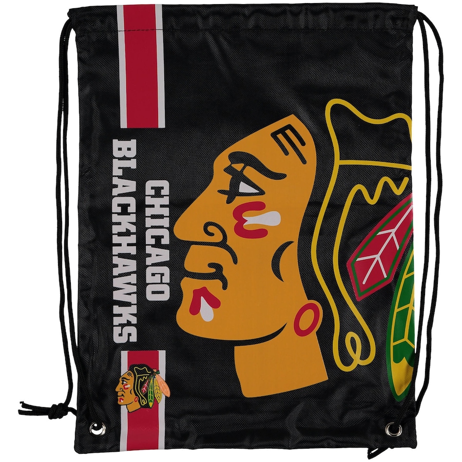 Image 654142.jpg, Product 654-142 / Price $16.99, Chicago Blackhawks Big Logo Drawstring Bag on TSC.ca's Health & Fitness department