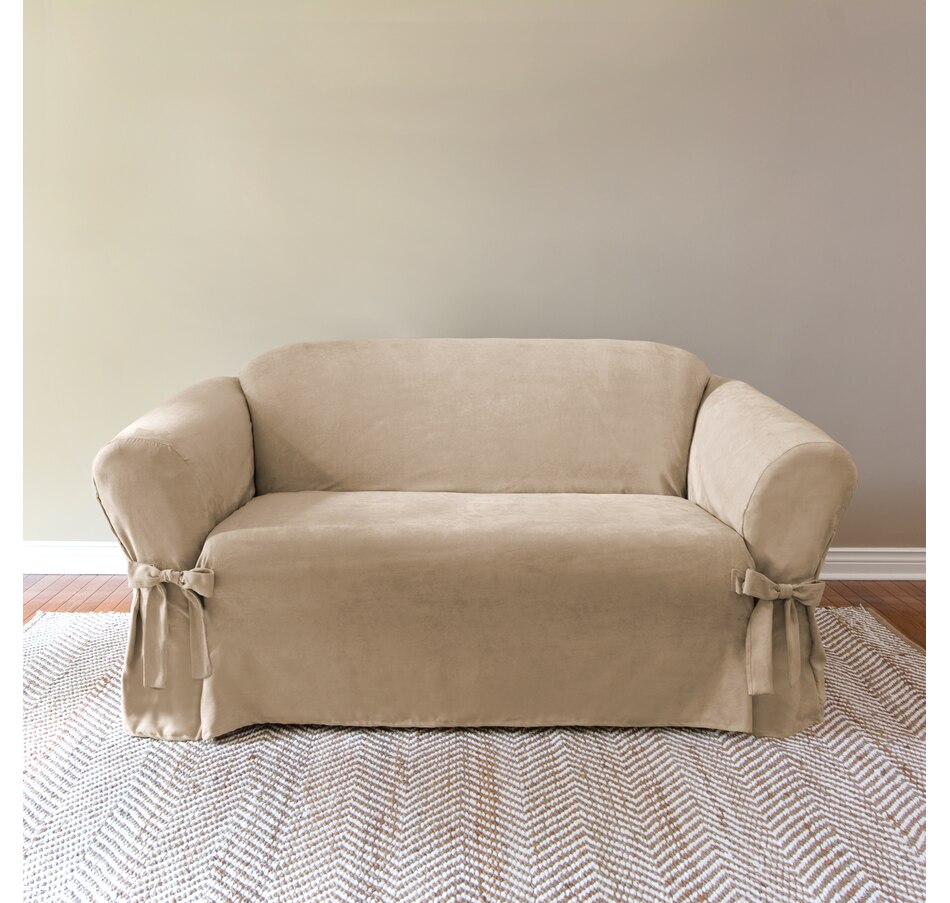 tsc.ca Surefit™ Portland 1Piece with Ties Loveseat Slipcover, for