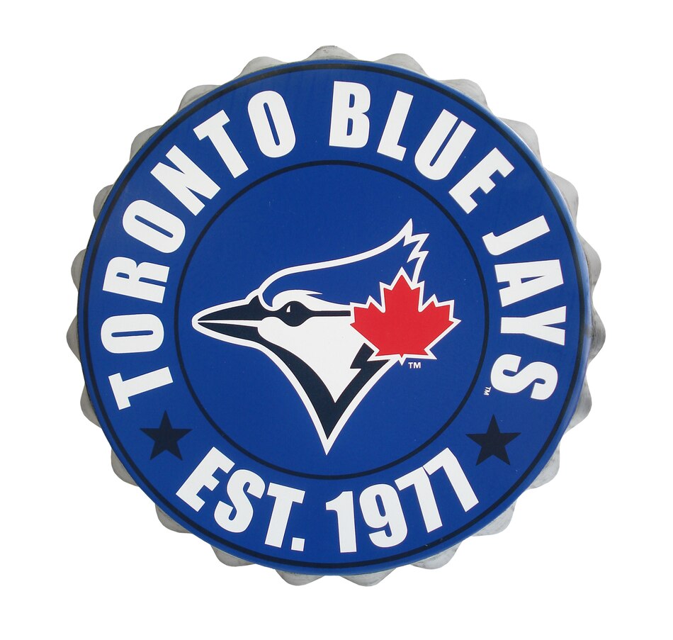 Image 654380.jpg, Product 654-380 / Price $25.99, Toronto Blue Jays Bottle Cap Wall Logo on TSC.ca's Health & Fitness department