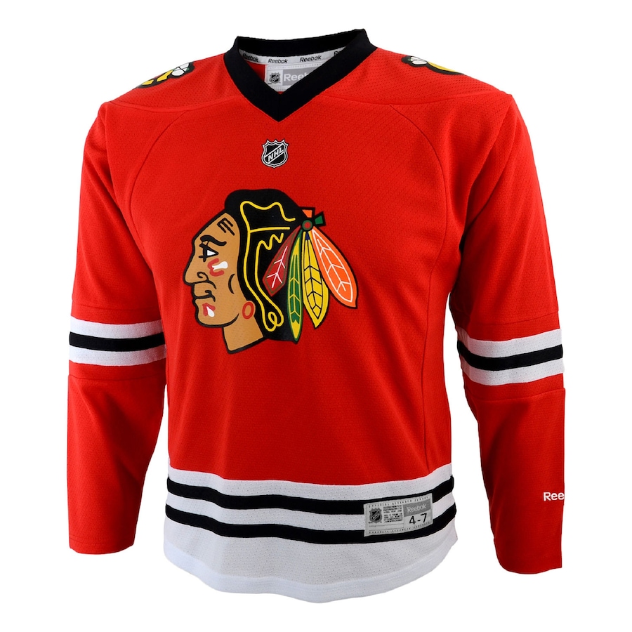 Image 654445.jpg, Product 654-445 / Price $69.99, Chicago Blackhawks Child Premier Replica Home Jersey from Reebok on TSC.ca's Sports department