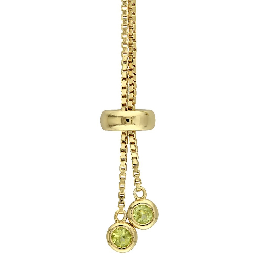 Image 656074_ALTMORE2.jpg, Product 656-074 / Price $104.99, Sofia B Sterling Silver Yellow Gold Plate Peridot Tassel Bolo Bracelet from Sofia B on TSC.ca's Jewellery department