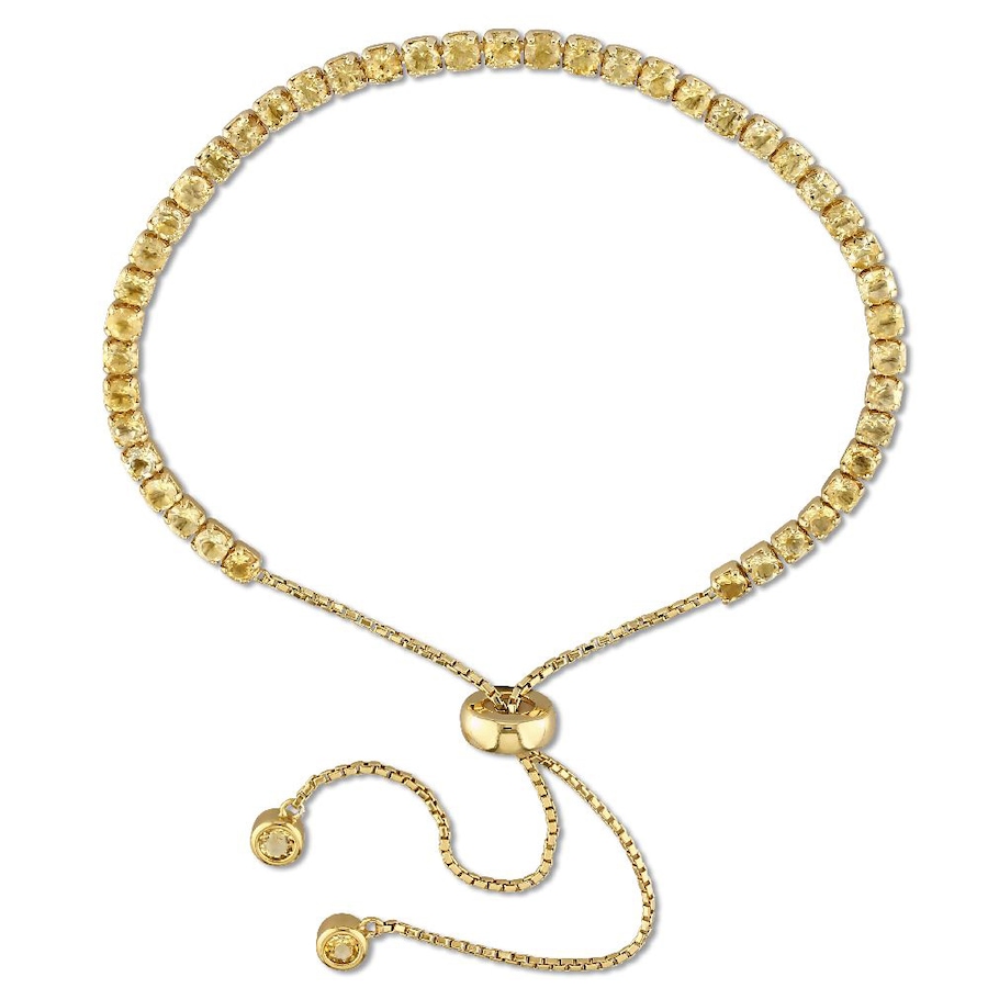 Image 656098.jpg, Product 656-098 / Price $120.99, Sofia B Sterling Silver Yellow Gold Plate Citrine Tassel Bolo Bracelet from Sofia B on TSC.ca's Jewellery department