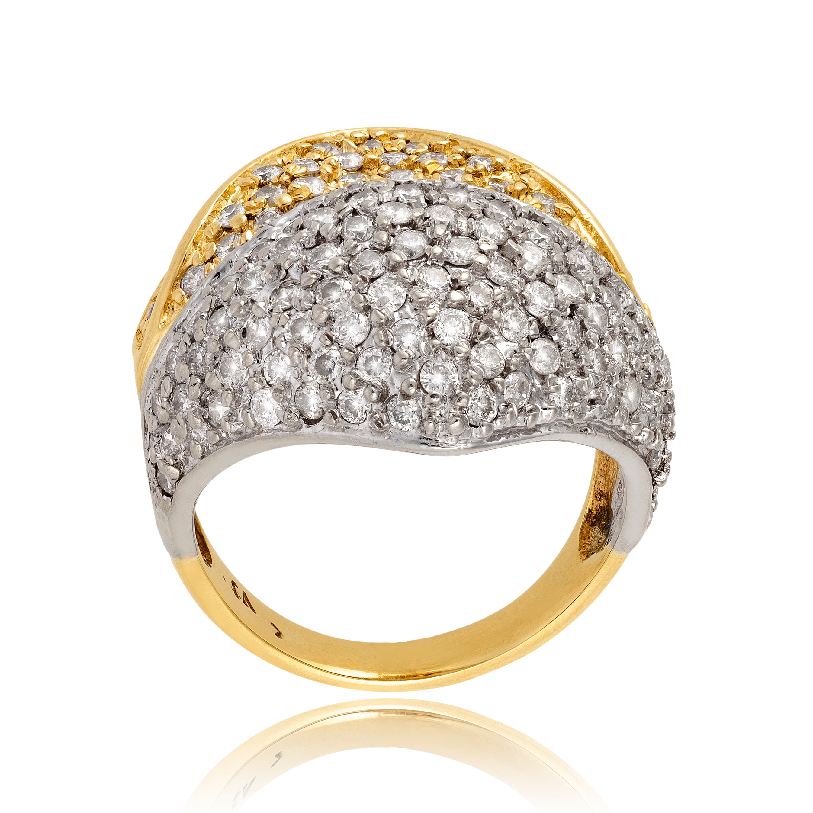 Pave set diamond on sale ring