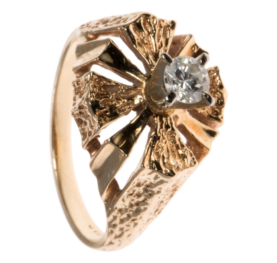 Image 656465_ALTMORE1.jpg, Product 656-465 / Price $1,095.00, Estate Originals 14K Yellow and White Gold Geometric 0.26 Carat Diamond Ring from Estate Originals on TSC.ca's Jewellery department