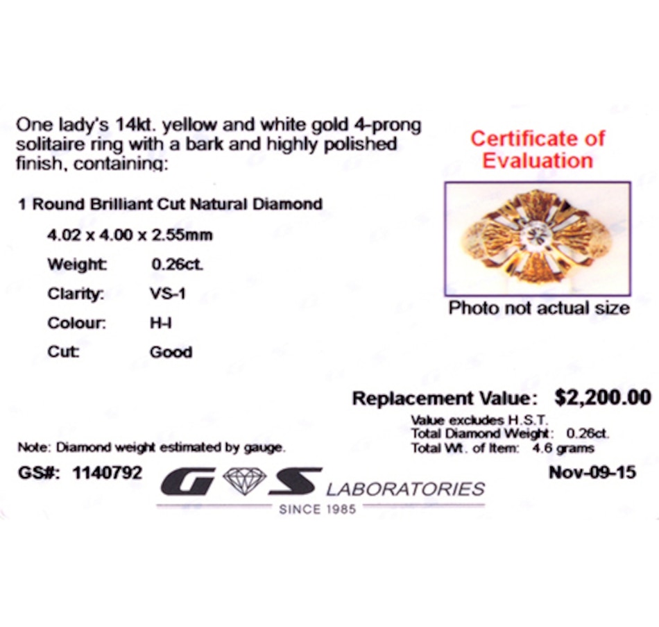 Image 656465_ALTMORE3.jpg, Product 656-465 / Price $1,095.00, Estate Originals 14K Yellow and White Gold Geometric 0.26 Carat Diamond Ring from Estate Originals on TSC.ca's Jewellery department