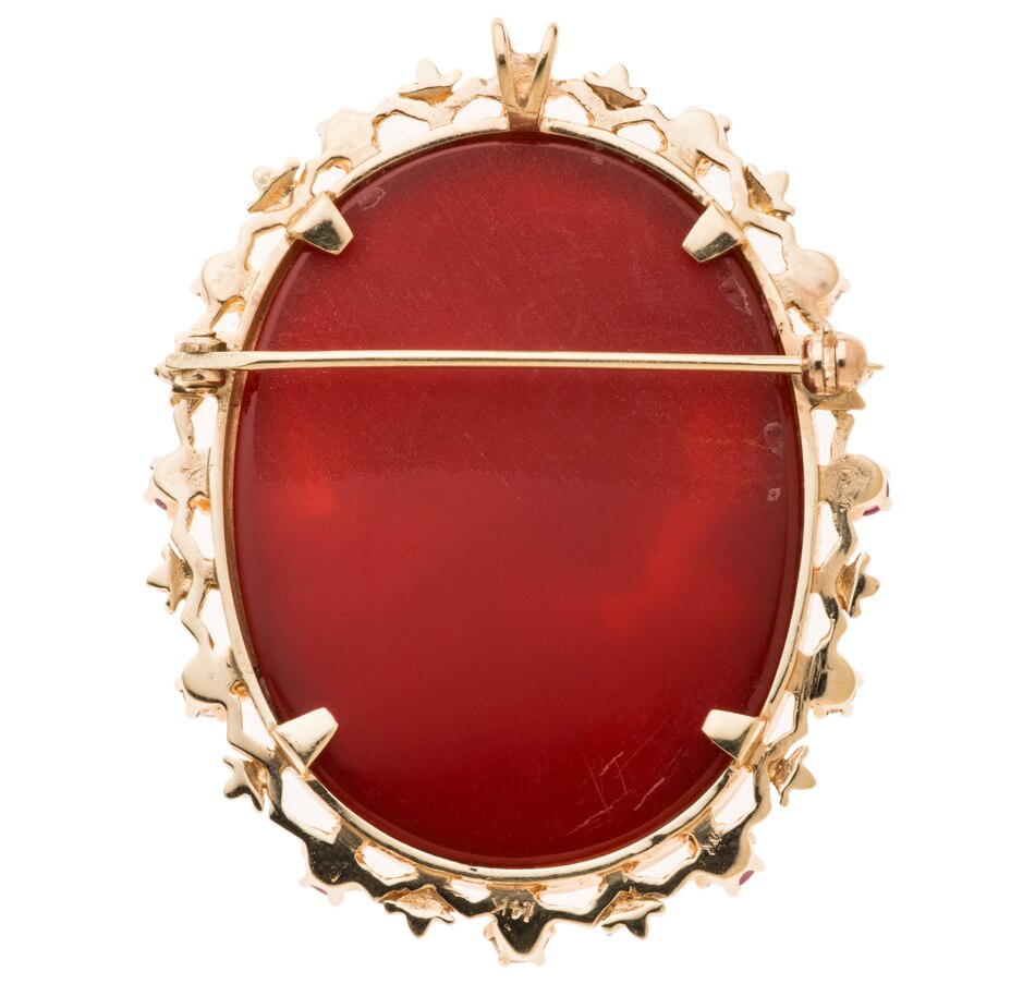 tsc.ca - Estate Originals Custom-Made 14K Yellow Gold Cameo Brooch ...