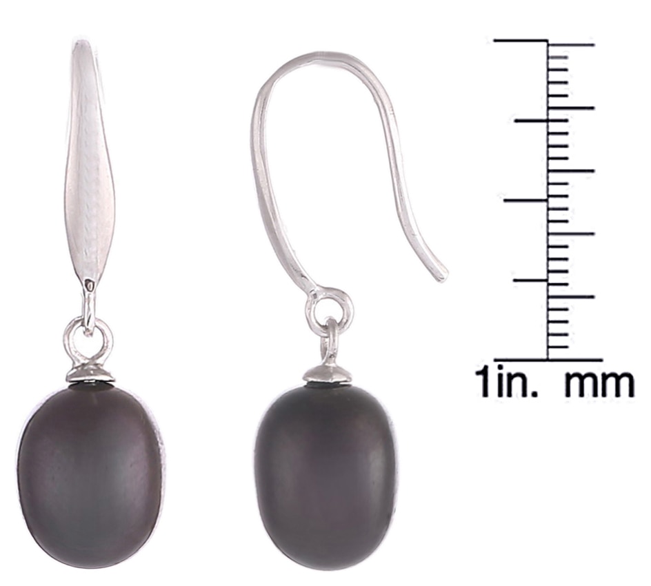 Drop black pearl on sale earrings