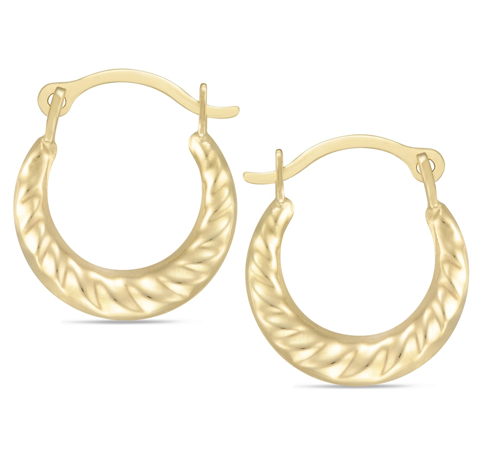 Image 656920.jpg, Product 656-920 / Price $54.99, TruGold 10K Yellow Gold Children's 10mm Wrapped Hoop Earrings from TruGold on TSC.ca's Jewellery department