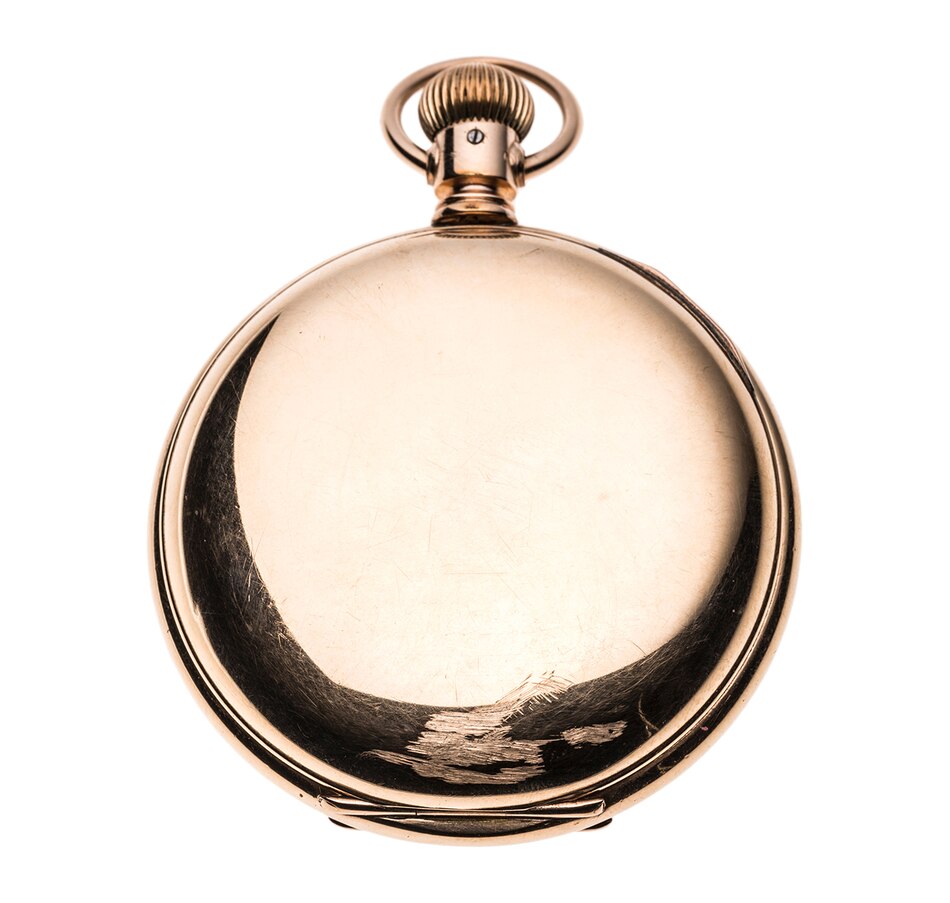 Image 657083_ALTMORE3.jpg, Product 657-083 / Price $6,995.00, Estate Originals Gentlemen's 14K Yellow Gold Elgin Natl. Watch Co. Hunter's Case Pocket Watch from Estate Originals on TSC.ca's Jewellery department