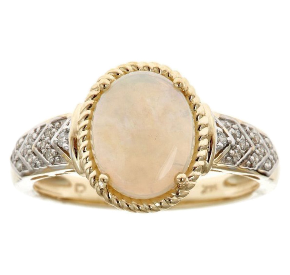 Jewellery - Rings - Cirari 14K Yellow Gold Australian Opal Ring ...