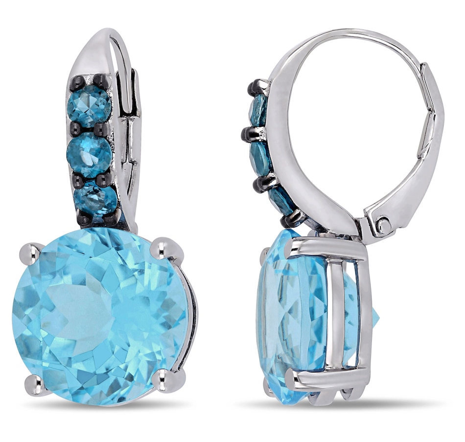 Image 657339_SLBRP.jpg, Product 657-339 / Price $262.99, Sofia B. Sterling Silver Multi Gemstone Leverback Earrings from Sofia B on TSC.ca's Jewellery department