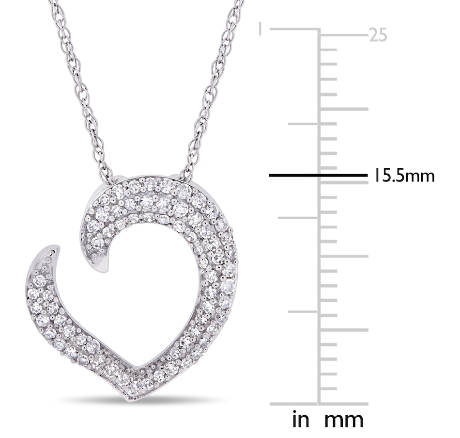 Image 657345_ALTMORE1.jpg, Product 657-345 / Price $524.99, Sofia B. 10K White Gold Diamond Tilted Open Heart Necklace from Sofia B on TSC.ca's Jewellery department