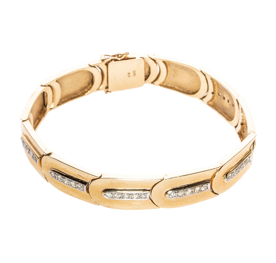 Jewellery - Bracelets - Estate Originals 14KT Yellow Gold and Rhodium ...