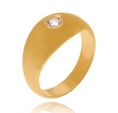 Gentleman's 18KT Yellow Gold .30 Carat Diamond Solitaire Ring