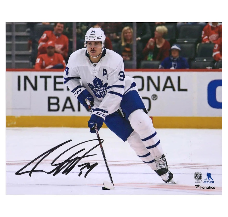 Image 657683.jpg, Product 657-683 / Price $495.00, Auston Matthews Autographed Toronto Maple Leafs 8" x 10" Photo on TSC.ca's Sports department