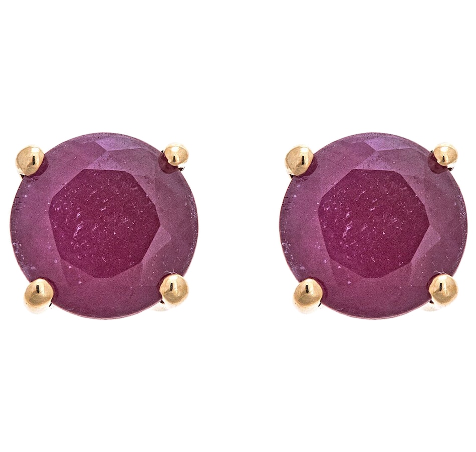 Image 657691_RBY.jpg, Product 657-691 / Price $159.99, 10K Yelow Gold 5 mm Round Gemstone Stud Earrings from TSC All IN on TSC.ca's Jewellery department